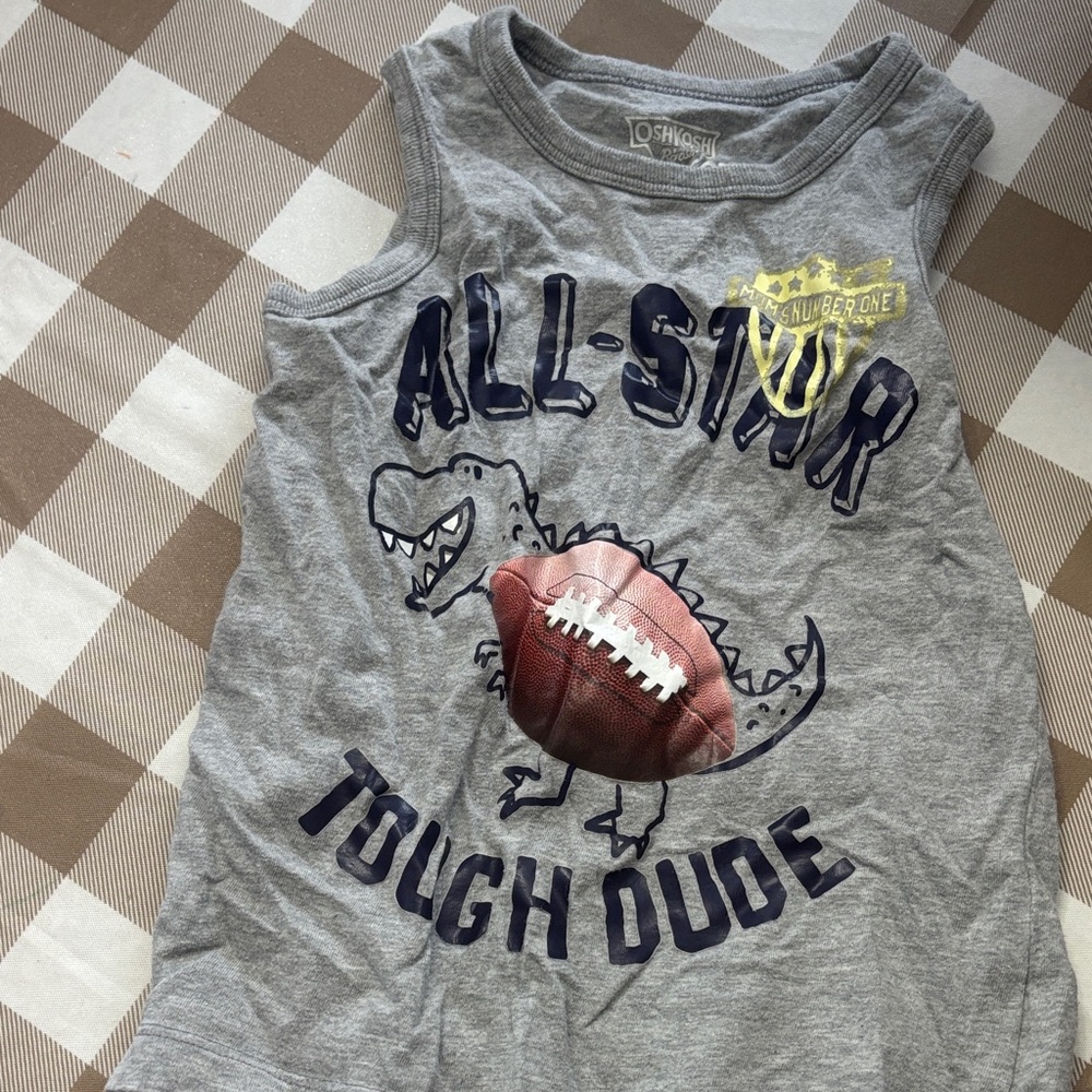 🟢10/$10 - Gray All-Star Kids Tank Top